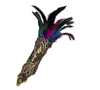 szvbofueck Guantes largos de malla Hollowed Out Gold Lace Arm Gloves Guantes negros para mujer (azul marino, talla única)