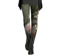 szvbofueck Leggings Mujer Pantalones de Yoga de Cintura Alta en Corte Estrecho Cómodos Leggins Bermudas con Flores Elásticos Pantalones Deportivos Delgados Deportivos Al Aire Libre Yoga Entrenamiento
