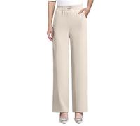 szvbofueck Pantalones de pierna recta para mujer, pantalones de salón con bolsillos, pantalones de ocio, elegantes, pantalones palazzo, cintura media, pantalones básicos de oficina, pantalones