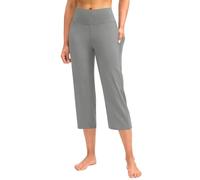 szvbofueck Pantalones de yoga para mujer con bolsillos, cintura elástica, pantalones elásticos de cintura alta, pantalones lisos, pantalones de entrenamiento de pierna recta, pantalones de chándal