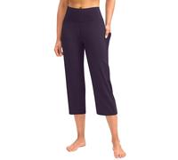 szvbofueck Pantalones de yoga para mujer con bolsillos, cintura elástica, pantalones elásticos de cintura alta, pantalones lisos, pantalones de entrenamiento de pierna recta, pantalones de chándal