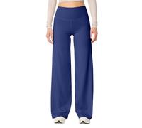 szvbofueck Pantalones de yoga para mujer, pierna ancha, pantalones de chándal con control de abdomen, opacos, pantalones de chándal de cintura alta, pantalones de entrenamiento, pantalones de fitness