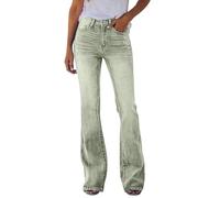 szvbofueck Pantalones vaqueros elásticos para mujer, cintura alta, pantalones vaqueros ajustados, pantalones vaqueros lavados, pantalones vaqueros clásicos, monocolor, elásticos, suaves, cómodos