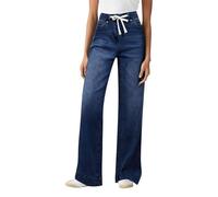 szvbofueck Pantalones vaqueros para mujer, pierna ancha, pantalones vaqueros lavados, monocolor, pantalones acampanados, pierna ancha, pantalones de mezclilla, pierna recta, pantalones elásticos