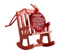 szvbofueck Silla de Navidad, decoración de árbol de Navidad, silla rocosa roja con logotipo de etiqueta Meaningful Storage Bag Christmas Tree Ornament Used to Remember Lost (rojo, talla única)