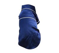 szvbofueck Small Dogs Cats Pajamas Color Sólido Lapel Two Legged Sleepwear Shirt for All Season Dog Jacket Impermeable (Marina, M)