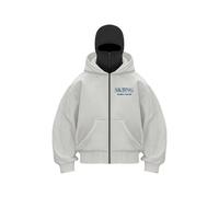 szvbofueck Sudadera con capucha con cremallera para mujer, chaqueta de invierno térmica para montañismo con doble capucha, chaqueta de peluche y bolsillos, sudadera con capucha extragrande Y2K con
