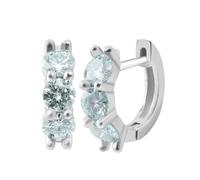 szvbofueck Three And Zircon Earrings The Perfect Combination Of Fashion And A Gorgeous Accessory To Light Up Every Important Moment Ohrstecker Set de Plata de Ley, talla única, Aleación de cinc, Sin