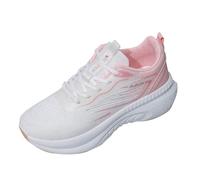 szvbofueck Zapatillas deportivas de malla para mujer, cómodas zapatillas de correr con cordones, transpirables, ligeras, cómodas, clásicas, Rosa., 37 EU