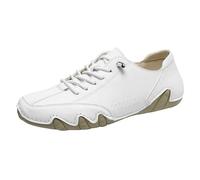 szvbofueck Zapatos con cordones para hombre, deportivos, informales, zapatillas bajas, Blanco, 37 EU