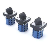 SZW26/LW26-20 20A 660V 64X64mm 48X48mm Montaje en Panel 3 polos 12 tornillos Perilla de alimentación Selección Cam interruptor de cambio giratorio(0-4.3 01234 64X64mm)