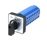 SZW26/LW26-20 3 posiciones 8 fases 32 terminales ON-OFF-ON 20A 660V interruptor de cambio giratorio Universal 64X64 48X48mm Panel 1 Uds(ON OFF ON 48X48mm)