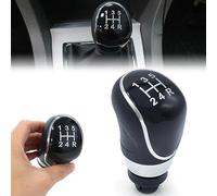 Szwaldaper 1 perilla de palanca de cambios de cuero PU de 5 velocidades, for Ford, Fiesta MK7 2008-2013, Focus MK2 FL 2008-2011, Mondeo MK4 2007-2013 Pomo de palanca de cambios