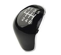 Szwaldaper 1 pieza de inserción tapa perilla cambio marchas 6 velocidades, for Ford, Focus, Fiesta, Kuga C-Max, piezas botas perillas interiores ABS negro Pomo de palanca de cambios