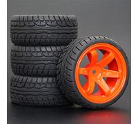 Szwaldaper 4 Llantas de Goma RC 26 mm, hexágono Interior 12, Escala 1:10, for HSP, HPI, Sprint 2 Drift RS4 On Road 4WD (704-8003)
