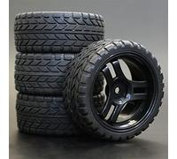 Szwaldaper 4 Llantas de Goma RC de 26 mm, hexágono Interior 12, Escala 1:10, for HSP, HPI, Sprint 2 Drift RS4 On Road 4WD (1034-6017)