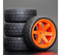 Szwaldaper 4 Llantas de Goma RC de 26 mm, hexágono Interior 12, Escala 1:10, for HSP, HPI, Sprint 2 Drift RS4 On Road 4WD (704-6083)