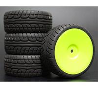 Szwaldaper 4 Piezas 1/10 neumáticos de Goma for Coche Carreras RC, Llantas for Ruedas Carretera, for HSP, for HPI, diámetro Pieza 65 mm, 94123-94122 (901G-8003)