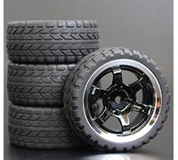 Szwaldaper 4 Piezas 1/10 neumáticos de Goma for Coche de Carreras RC, Llantas for Ruedas de Carretera, HSP HPI RC, diámetro de Pieza de Coche 65 mm, neumáticos 94123-94122 (1002-6017)