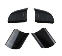 Szwaldaper 4 Uds. Adhesivo embellecedor de Cubierta de Lentejuelas for Panel de Volante de Coche de Acero Inoxidable, for Ford, Focus 2 Mk2 2005-2012 Accesorios Pegatina para Volante(Wood Black)