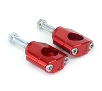 Szwaldaper Abrazadera for elevador de manillar CNC 28 mm y 1 1/8" CR CRF CRF250 CRF450 CR125 CR250 CRF250R CRF450R CRF250X CRF450X Abrazadera de manillar de motocicleta(Rot)