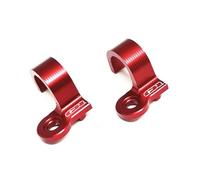 Szwaldaper Accesorios de motocicleta, abrazadera guía Cable flexible freno delantero y trasero con logotipo CR CR80R CR85R 80R 85R 1998-2007 Szwaldaper(Cable Clamp-Red)