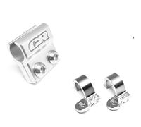 Szwaldaper Accesorios de motocicleta, abrazadera guía Cable flexible freno delantero y trasero con logotipo CR CR80R CR85R 80R 85R 1998-2007 Szwaldaper(1 Kit- Silver)