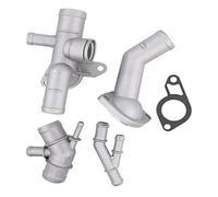 Szwaldaper Brida de manguera de refrigerante de motor con kit de juntas, for Au-di A3 8L TT 8N, for Octavia, Mk1 Toledo Ibiza Mk2, for Golf, Mk4 Leon Cordoba, for Bora, 06A121132A Carcasa del termosta