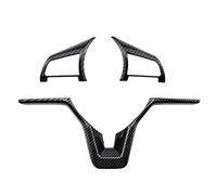 Szwaldaper Carmilla Fibra de Carbono Cubiertas Volante Coche Etiqueta Adhesiva, for Nissan, for Kicks 2016 2017 2018 2019 2020 2021 Etiqueta engomada del volante del coche(369 Clock 3Pcs)