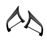 Szwaldaper Carmilla Fibra de Carbono Cubiertas Volante Coche Etiqueta Adhesiva, for Nissan, for Kicks 2016 2017 2018 2019 2020 2021 Etiqueta engomada del volante del coche(39 Clock 2Pcs)