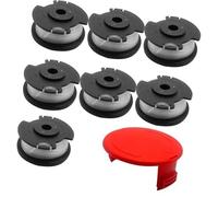 Szwaldaper Carrete de Hilo for desbrozadora Einhell GE-CT 18/28 Li y GE-CT 18/28 Li TC, 1,6 mm, 4,9 m, TLE-03 (7 carretes + 1 Funda) Línea de Carrete para Recortadora