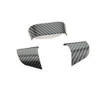 Szwaldaper Coche for Ford, for Focus 2 MK2 2005-2014, Parche Decorativo for Volante con Cubierta Brillante for Volante Pegatina para Volante(Carbon Fiber Black)