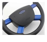 Szwaldaper Coche for Ford, for Focus 2 MK2 2005-2014, Parche Decorativo for Volante con Cubierta Brillante for Volante Pegatina para Volante(Blue)
