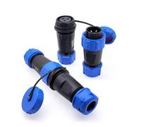 Szwaldaper Conector de Acoplamiento Impermeable Sp2110 Sp2111 de 2 Pines, 3 Pines, 4 Pines, 5 Pines, 7 Pines, 9 Pines y 12 Pines IP68 for Cable de alimentación Sp21 Conector Resistente al Agua(9pin)