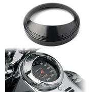 Szwaldaper Cubierta de visera anillo bisel embellecedor velocímetro motocicleta, for Harley, Touring Road King Dyna Softail con 5" Szwaldaper(Schwarz)