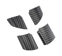Szwaldaper Cubierta Decorativa del Panel del Volante del Coche ABS, Pegatina embellecedora de Lentejuelas, for Ford, For Focus MK2 2 2005-2012, Accesorios Adhesivos Pegatina para Volante(Carbonfiber