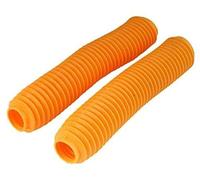 Szwaldaper Cubierta Delantera for Horquilla de Motocicleta, 360 x 60 mm, Universal, de Goma, for amortiguación de Golpes, 1 par, Color Naranja Protector de Fuelle de Horquilla de Motocicleta