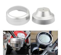 Szwaldaper Cubiertas de Panel instrumentos for velocímetro motocicleta, embellecedor aluminio CNC for Scrambler 400 800, plata/oro/rojo/negro/titanio Szwaldaper(Silver)