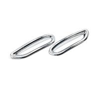 Szwaldaper Embellecedor de marco de bisel for luz antiniebla trasera, reflector cromado plateado for NISSAN, Qashqai, J11 2014-2017 Embellecedor de luces antiniebla