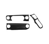 Szwaldaper Embellecedor for Panel de Control de Consola Central, 3 Piezas, for Palanca de Cambios, for Jeep, for Wrangler JL JLU, for Gladiator, Fibra de Carbono Negra Szwaldaper