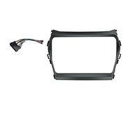 Szwaldaper Fascia Coche 9 Pulgadas 2Din, para Hyundai IX45 Santa FE 2015-2018, Marco DVD Double DIN Panel estéreo Marco de Audio para salpicadero de Coche(Frame and Cable)