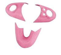 Szwaldaper for Mini, Cooper F Series F54 F55 F56 F57 F60, Envoltura de Gamuza Piezas Interiores Cubierta del botón Volante Coche Etiqueta Decorativa Tirm Pegatina para Volante(Pink)