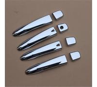 Szwaldaper For NISSAN, Kicks 2016-2021, cubierta de manija de puerta de coche cromada negra brillante, moldura embellecedora de tapa de captura Cubierta de manija de puerta exterior(Silver 2 Buttons)