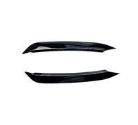 Szwaldaper For VW, for Polo MK6 2017 2 uds, faros delanteros, párpados de cejas, pegatinas negras brillantes, cubierta embellecedora de ABS, accesorios de afinación, estilo de coche Embellecedor de pá