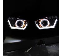 Szwaldaper, For, YZF R25 R3 Faro Delantero Completo For Motocicleta Angel Demon Eye Proyector Faro YZF-R25 R3 Angel Eye 2013-2017 Luz Intermitente de Motocicleta(Red Eye)