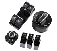 Szwaldaper Interruptor de ventana 5Nd959857 6 piezas Interruptores faros automáticos Control elevación eléctrica, para Gti 5 Botón del interruptor de la ventana eléctrica del vehículo