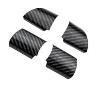Szwaldaper Juego de 4 Uds de Pegatinas de Cubierta embellecedora for Volante Interior de Coche de Fibra de Carbono, for Ford, for Focus MK2 2005-2011, Accesorios de decoración Pegatina para Volante(