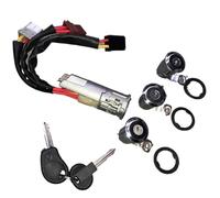 Szwaldaper Juego de Cerradura de 3 Puertas con Interruptor de Cilindro de Encendido de Coche, for Peugeot, Partner, Citroen, Berlingo 1996-2008 96244156 252522 Cilindro de Cerradura de Coche y Llaves