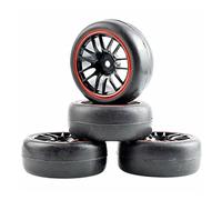 Szwaldaper Juego de Ruedas con neumáticos de Carreras Slick Racing for HSP, HPI, 1/10 1:10 Touring Car RC 9068-6018