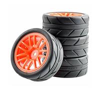 Szwaldaper Juego de Ruedas con neumáticos Grip for HSP, HPI, 1/10 1:10 for Coches de Carreras en Carretera RC 9062-6087 (9062R-6087)